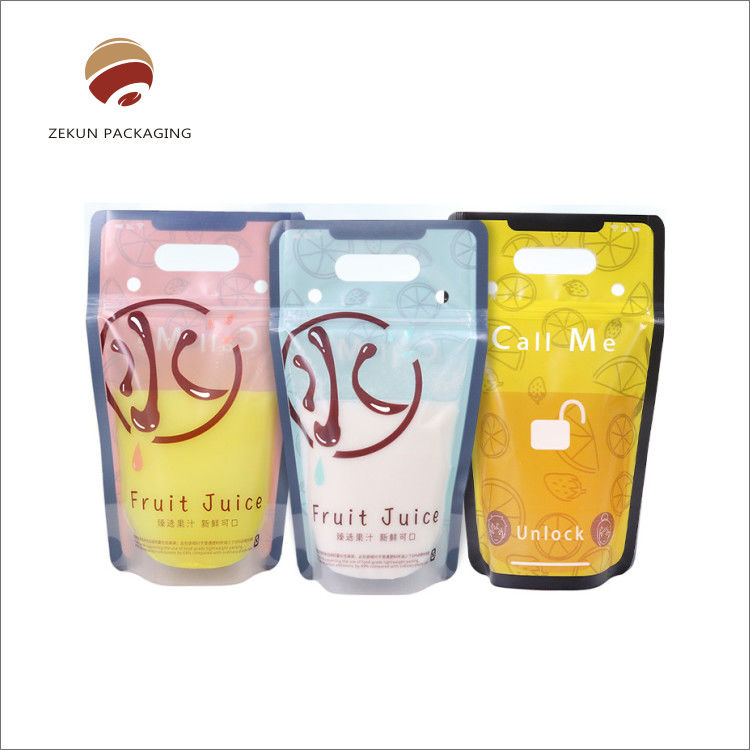 ปรับแต่ง Ziplock ยืนขึ้นกระเป๋า สีสดใส ทนความชื้น