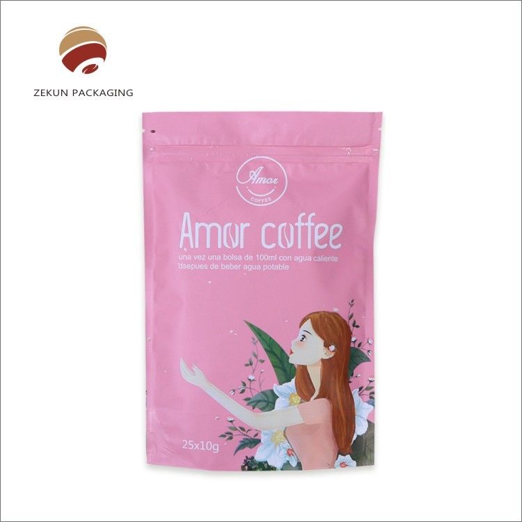 OEM ถุงซิปยืน CMYK สีพลาสติก ถุงยืนพร้อมซิปล็อค
