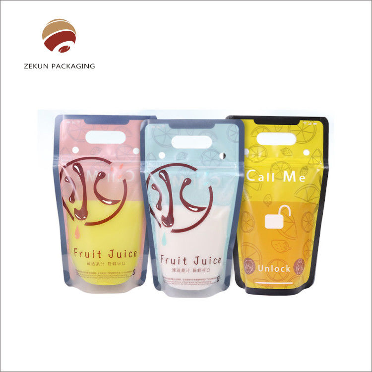 กระเป๋าสะพายพื้นผิวกระจ่างกระเป๋ายืนด้วยสีเงินที่ชัดเจนด้านหนึ่งและโครงสร้างวัสดุ PET / PE
