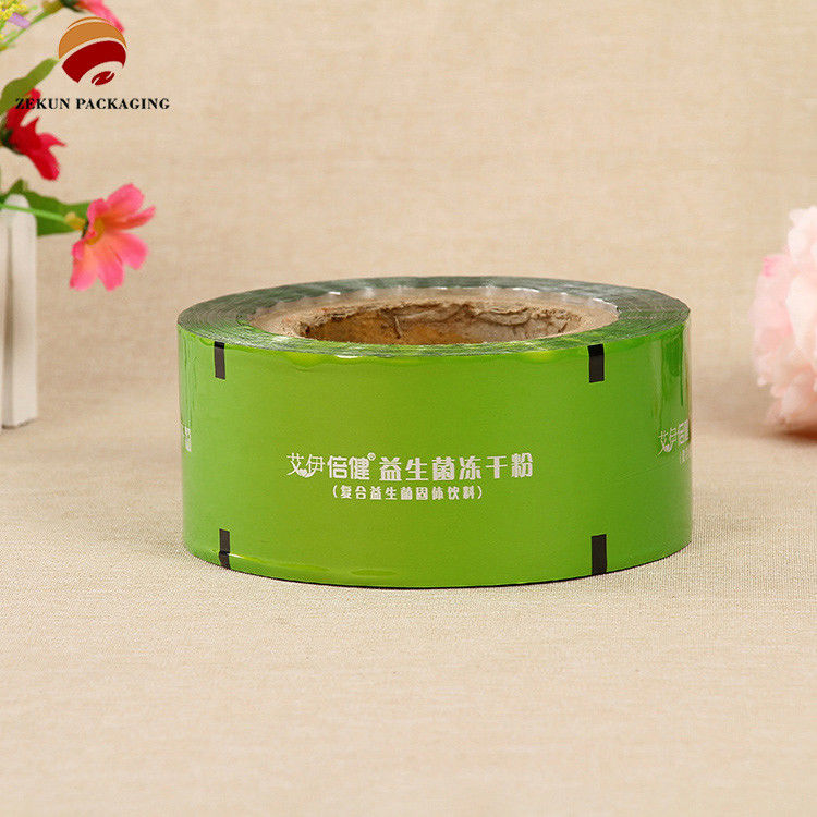 การพิมพ์ PET/AL/PE แบบยืดหยุ่น ภาพยนตร์ม้วน ที่กันความชื้น พร้อม Zip Lock และ Hang Hole