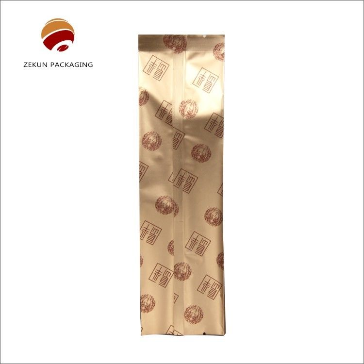 ถุงบรรจุชา พิมพ์ตามสั่ง CMYK Design Zipper Top Gravure Printing BOPP / กระดาษ Kraft / PE