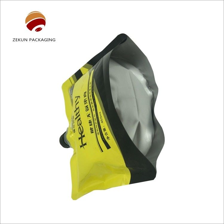 พิมพ์ตามสั่ง สีขาว ป้องกันอาหาร เกรดน้ําผลไม้ Doypack กับ spout